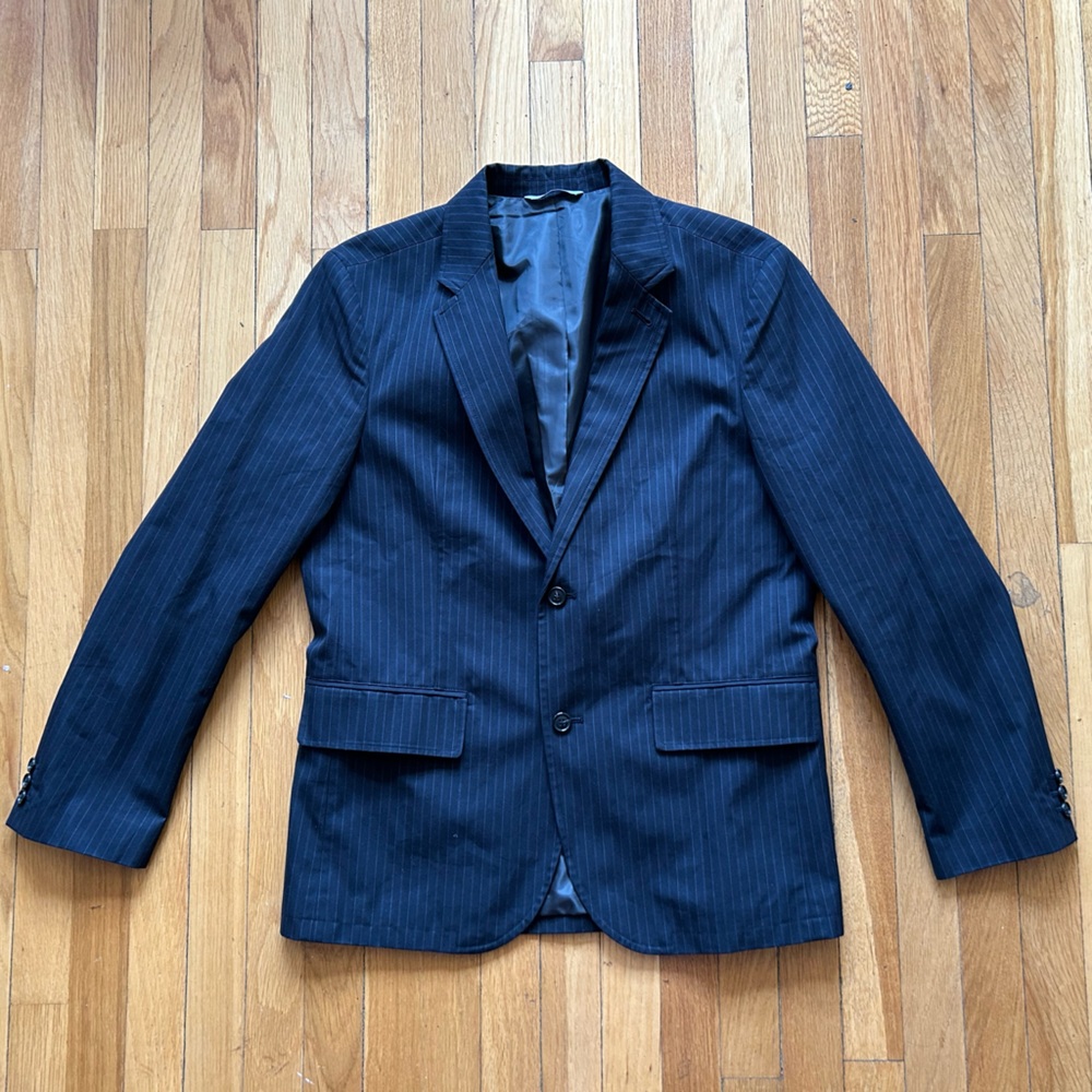 Men's Gap Pinstripe Black Blazer - Size Medium 40R